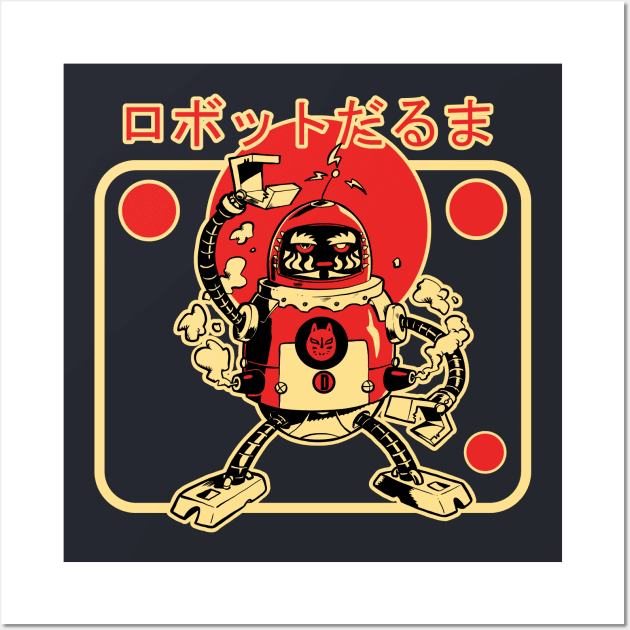 Robot Daruma Wall Art by TomiAx